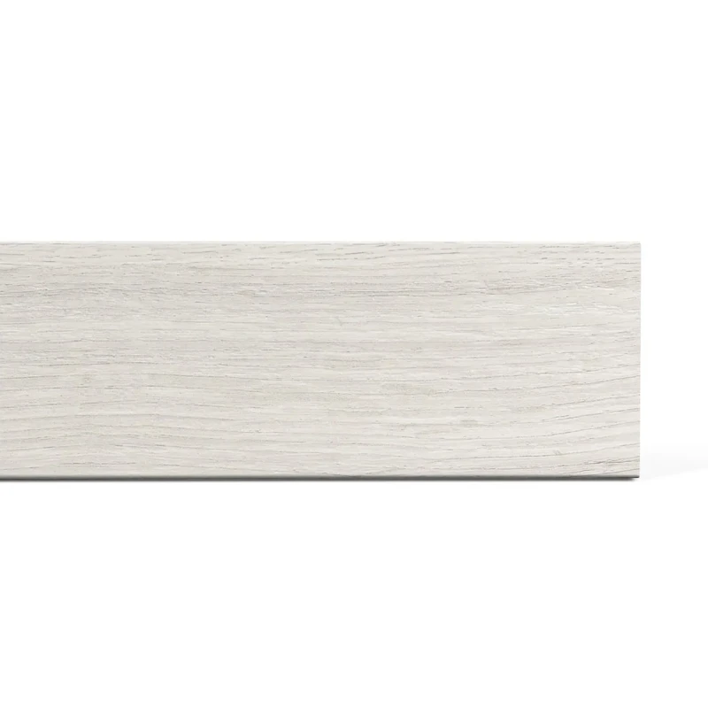 Zócalo Epsilon PLAIN 70mm x 15mm x 2,44m Roble Gris, diseño plano y líneas rectas para cualquier estilo