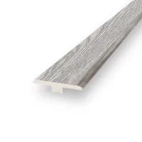 Perfil Step Cromo Mate 26x8mm escalera vinílico, protección y terminación prolija de peldaños