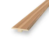 Perfil Step Cromo Mate 26x8mm escalera vinílico, protección y terminación prolija de peldaños