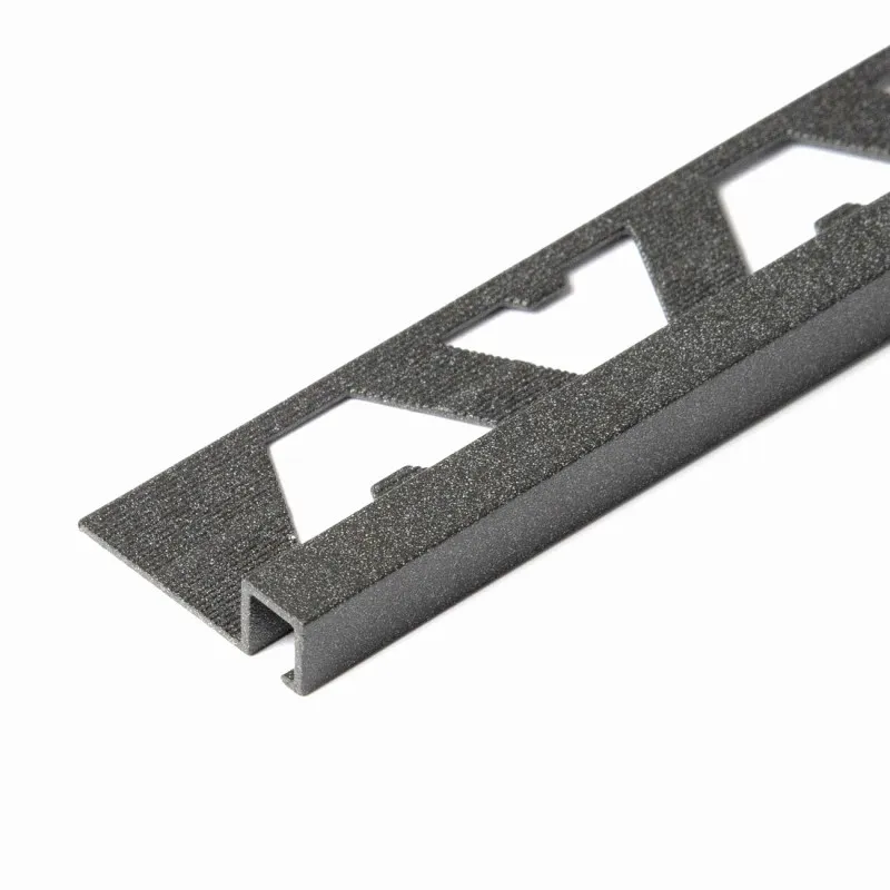 Perfil de acabamento Quadra Concrete Stone de 10 mm, formato quadrado