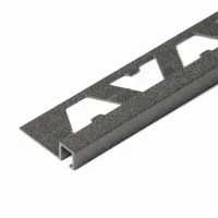 Guardacanto Quadra Concreto Stone de 10mm, vista cuadrada con textura piedra para revestimientos