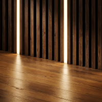 Aluminio Listello LED embutible Revestimientos 23 x 13mm x 2,75 m - Cromo mate - Perfiles para LED