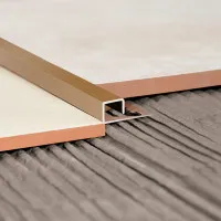 Terminação Quadrada Ouro Fosco 7 mm x 7 mm x 2,5 m - SST 304
