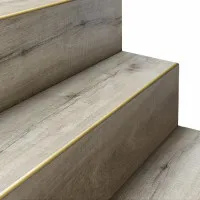 Perfil Step Oro Mate 23 mm x 17 mm x 2 m - ALUMINIO