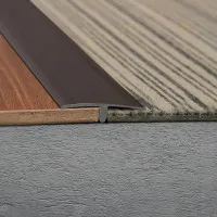 Tapajunta Bronce Mate 8 mm x 36 mm x 1 m - Perfiles para pisos flotantes y alfombras