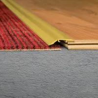 Desnivel con Quick-Fix Oro Brillante 10 mm x 38 mm x 1 m - Perfiles para pisos flotantes y alfombras