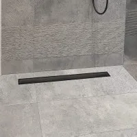 Desagüe Lineal Clásico Negro Mate 2 en 1 90 cm x 7 cm x 7,4 cm - SST 304