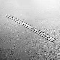 Desagüe Lineal Onda Mate Esmerilado 70 cm x 6,8 cm x 9,7 cm - SST 304 + ABS