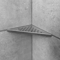 Repisa Esquinero Triangular Cuadrado Esmerilado 23 cm x 23 cm x 2 cm - SST 304