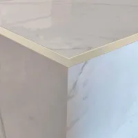 Aluminum L-Profile 1/2" x 8' 2-1/2" Light Bronze - ALUMINUM ALLOY