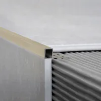 Aluminum Quadra edge-trim  3/8" x 3/8" x 8' 2-1/2" Light Bronze - Wall Aluminum Profiles