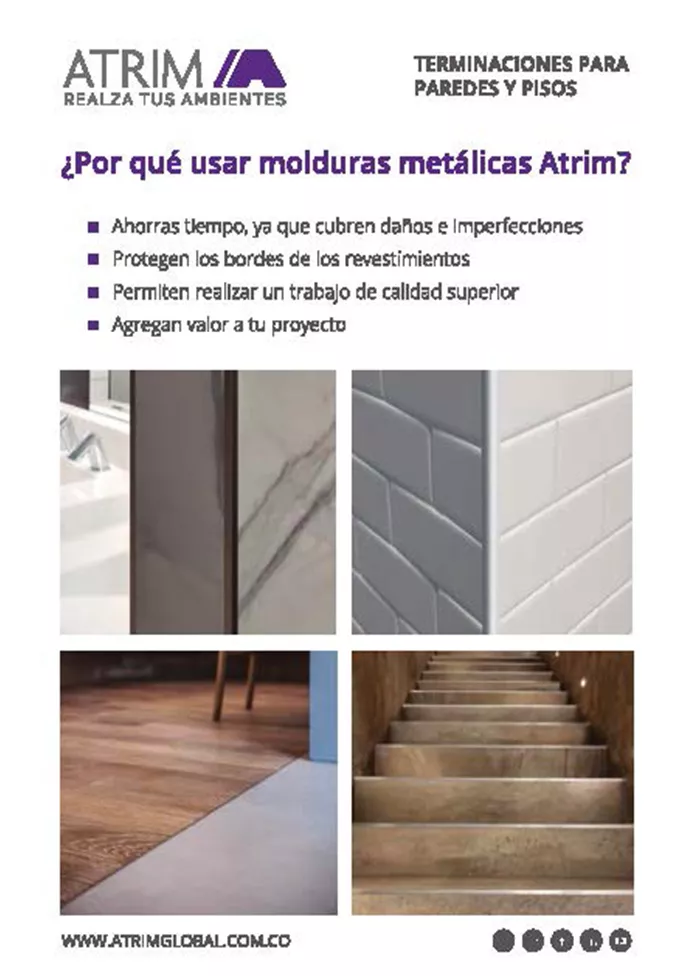 ¿Porqué usar molduras metálicas ATRIM?