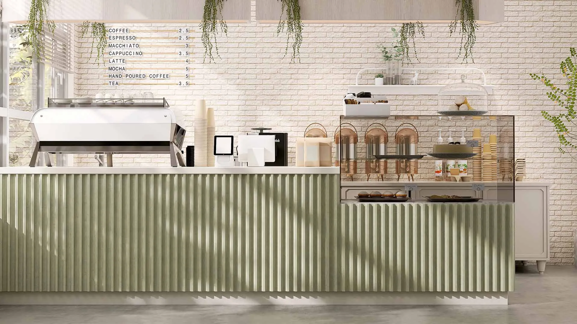 Cocina con revestimiento de pared