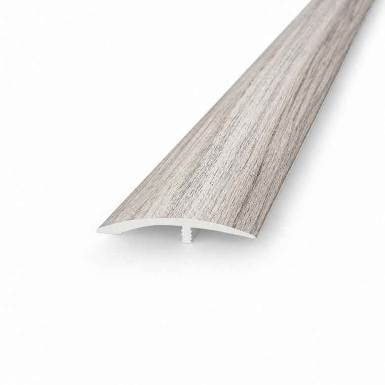 Perfil curvo Desnivel Plomo Mate de 10 mm x 37 mm x 1 m, aluminio anodizado para transición